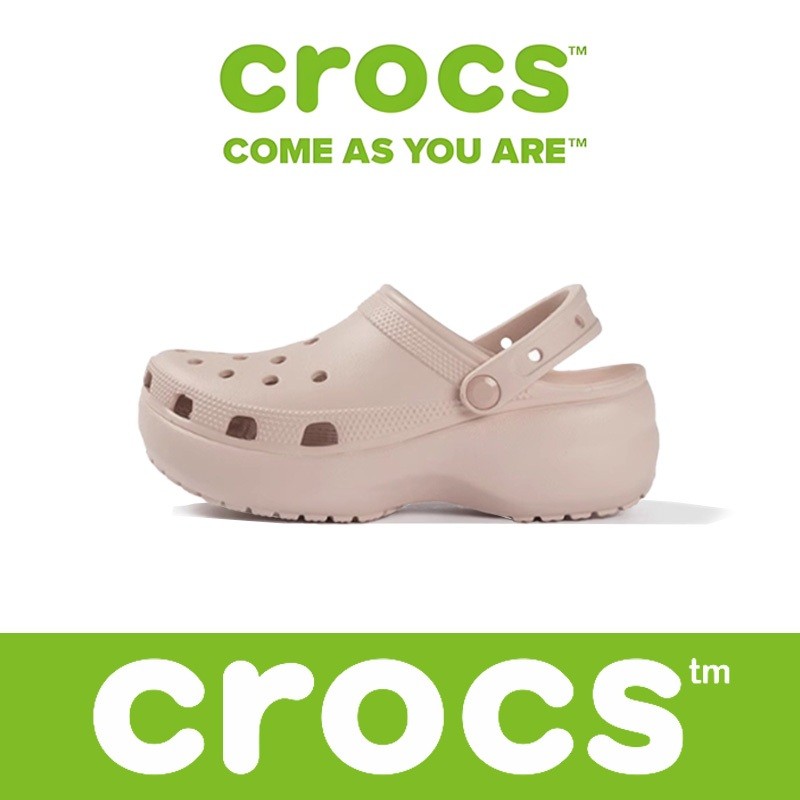 100% Ori Crocs Women's Classic Platform Clog Crocs-Quartz