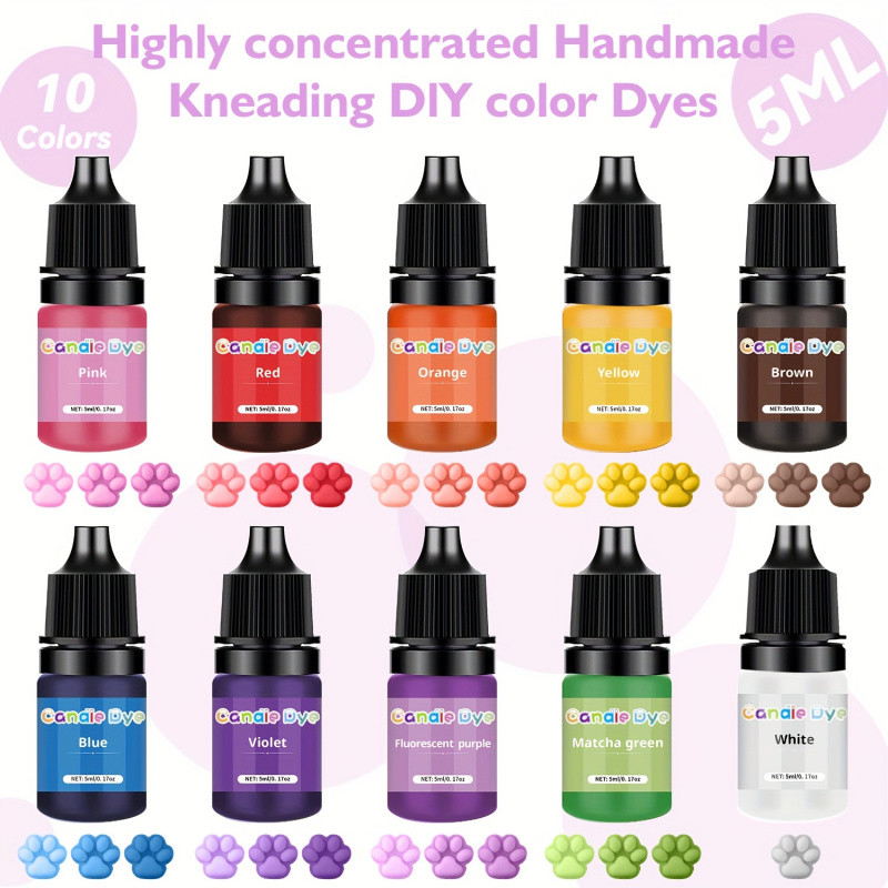 

Squishy Paint，5 Ml/bottle，10Multiple color options available，ApplicableDIYSquishy Toy，Candle Making，Soap Making，High Concentrati