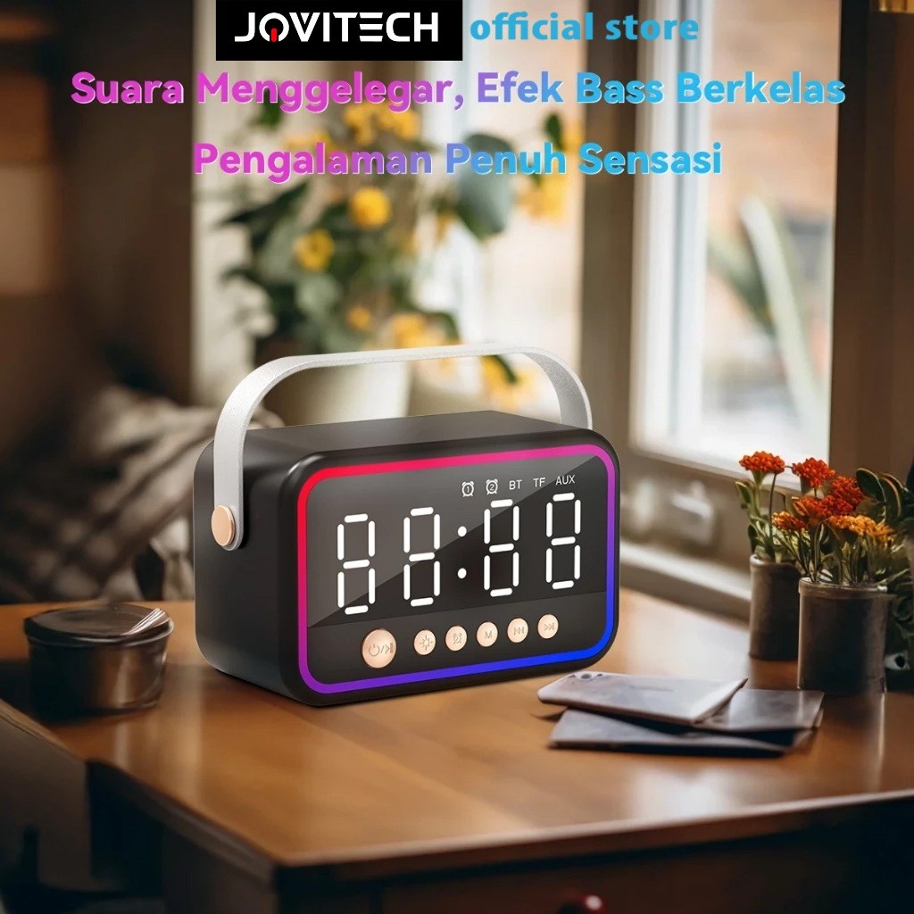 Jovitech S58 Speaker Bluetooth 5.3 Alarm LED Display Ultra Bass Speaker Radio