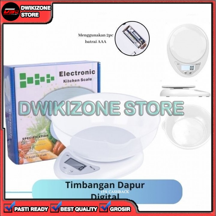 [DZS] TIMBANGAN TIMBANG DIGITAL WADAH KUE MANGKOK MANGKUK 5KG 5 KG 5000 5000G 5000GR GR s5c