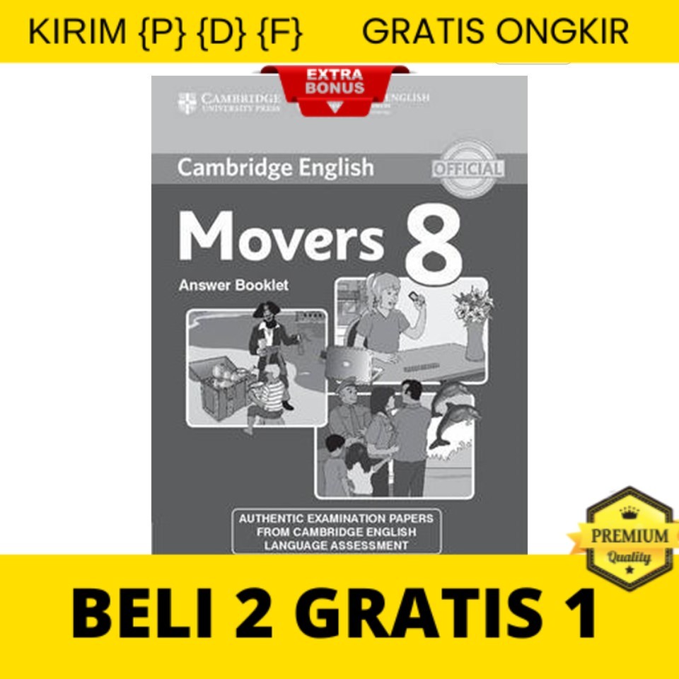 

{P} {D} {F} CRAZY SALE | Cambridge English Young Learners 8 Movers Answer Booklet