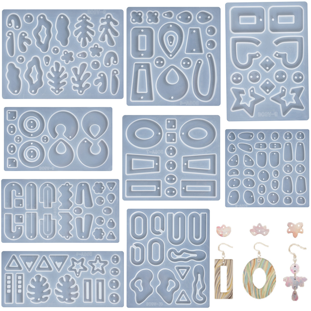 

Earring Pendants Epoxy Resin Silicone Mold Geometry Irregular Shaped Keychain Mould DIY Jewelry Making Pendant Casting Mold