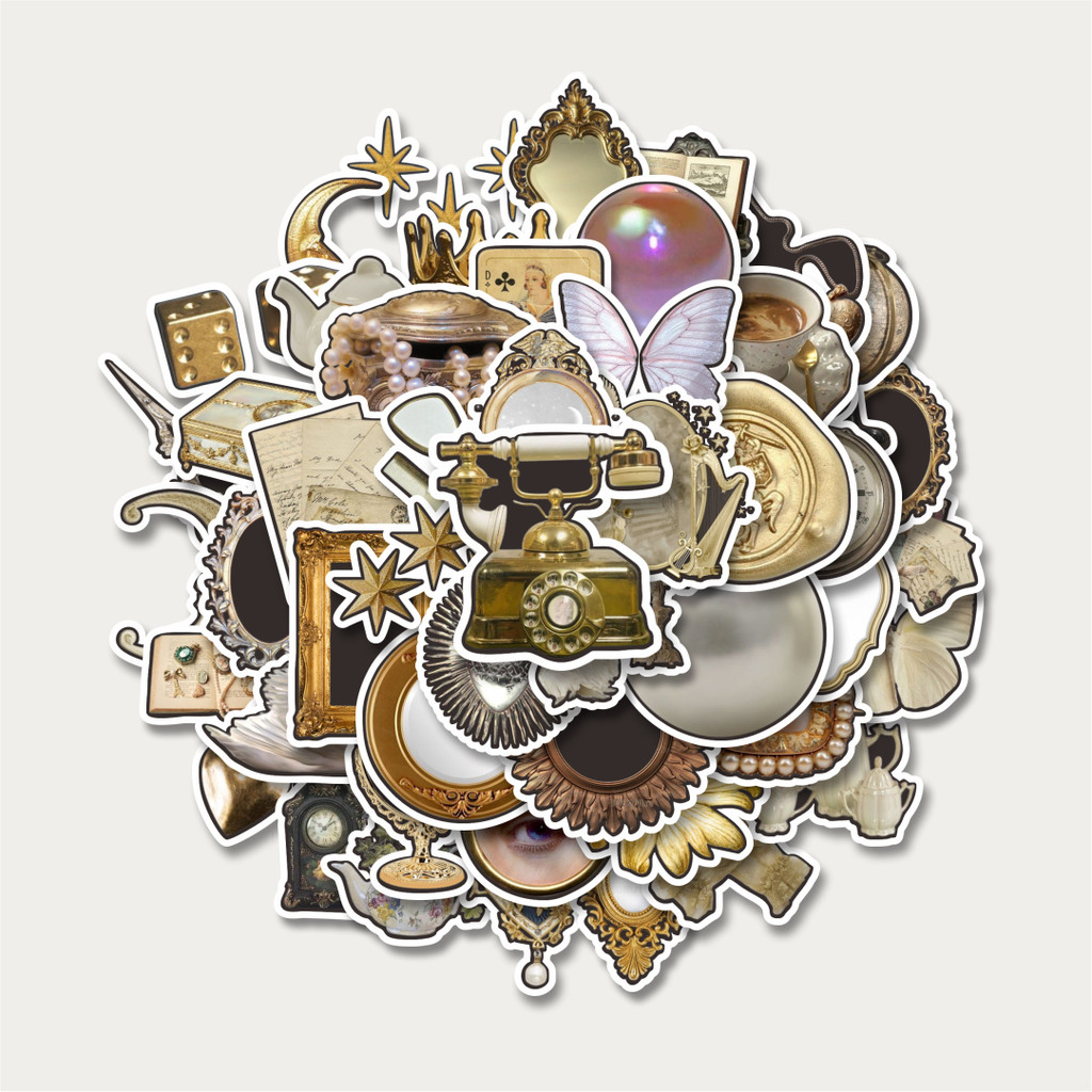 

Sticker Pack Stiker Golden Royality Colored Retro Aesthetic Mix 1 | Sticker TUMBLR | Stiker LAPTOP KOPER HELM