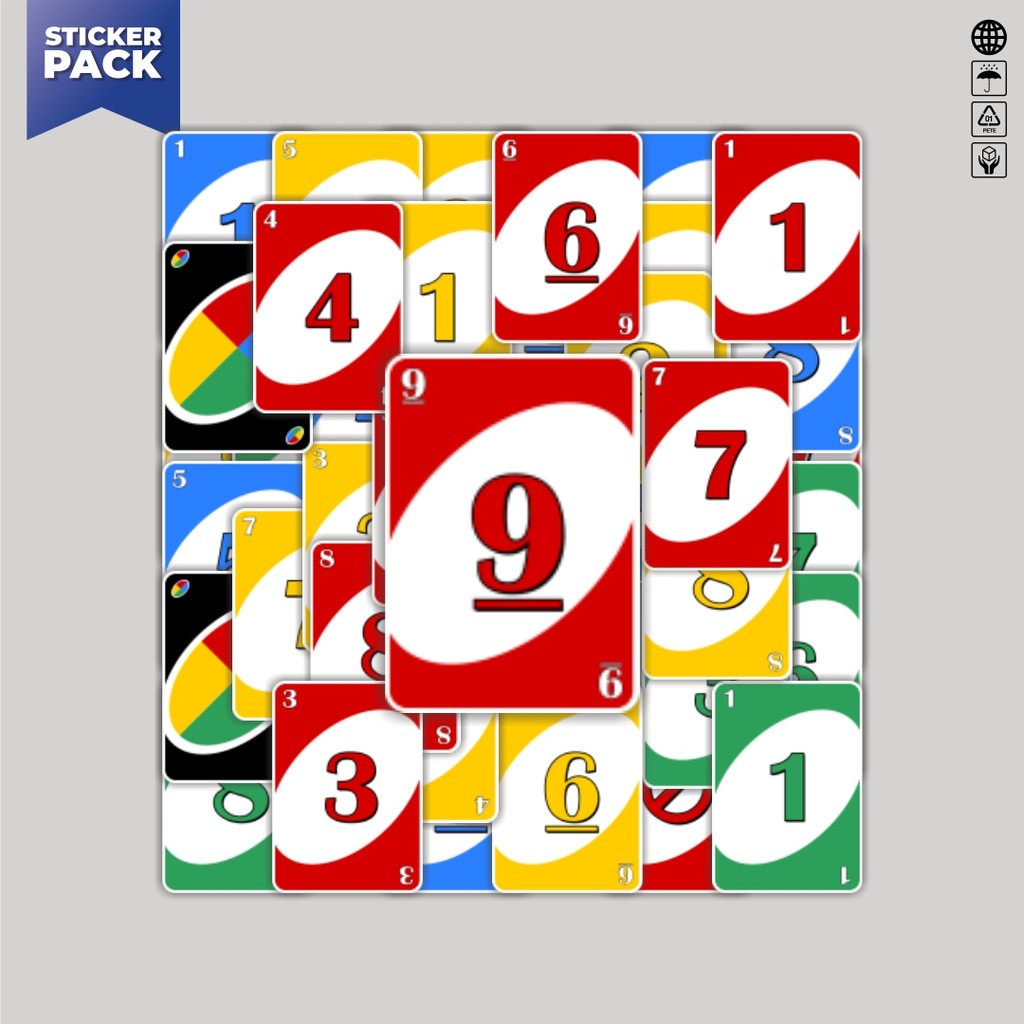 

[100PCS]Stiker Pack Stiker Game Kartu UNO V1 Aesthetic Vinyl Anti Air Dekorasi Sticker Laptop Buku Journal Koper Helm Casing HP Gitar Helm Skateboard