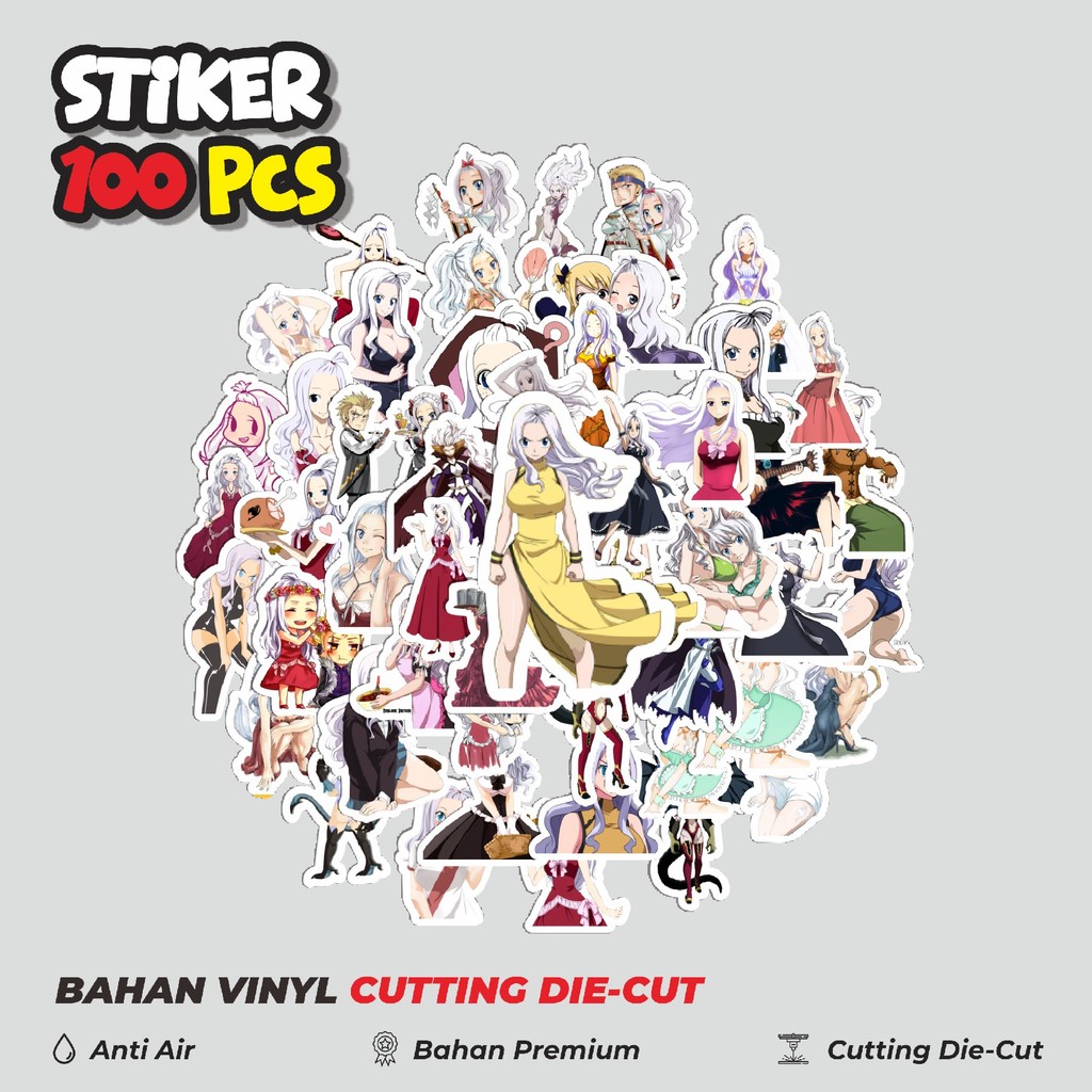 

Terbaru! 50 pcs Stiker Anime Series Fairy Tail Karakter Mirajane Dekorasi Lucu Kreatif untuk Notebook, Skateboard, HP
