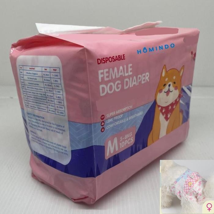 Sale Homindo Pets Popok Anjing Jantan Betina / Pampers Kucing Homindo Pets 10pcs kecil - Female Mini