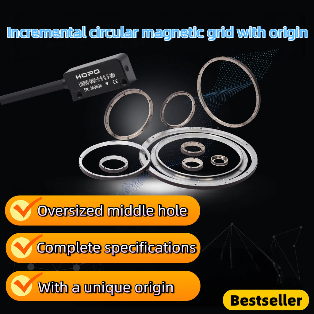 

High precision 360 ° magnetic ring magnetic grating ruler rotating worktable angle display sensor pulse signal RS422