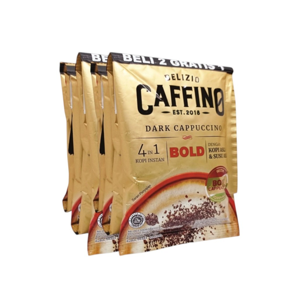 

Delizio Caffino Bold 4in1 Kopi Dark Cappucino - Netto 10 bks x 24 Gr