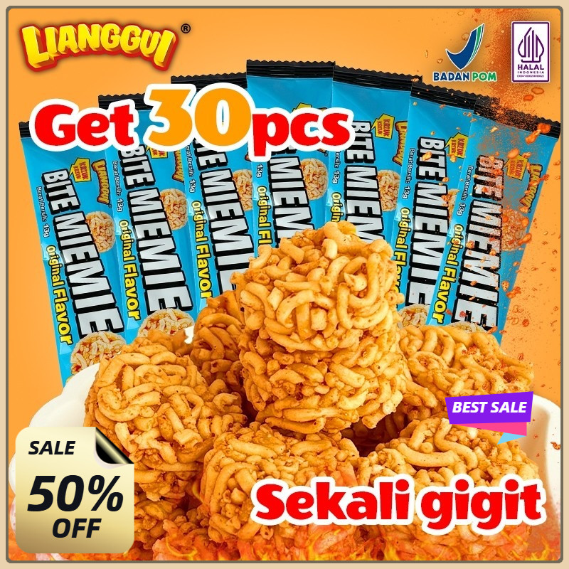 

[Pengiriman 24 jam] LIANGGUI HALAL 30Pcs Lianggui Bite Miemie Box Camilan Enak untuk Anak Sekolah Snack Renyah Praktis Cocok untuk