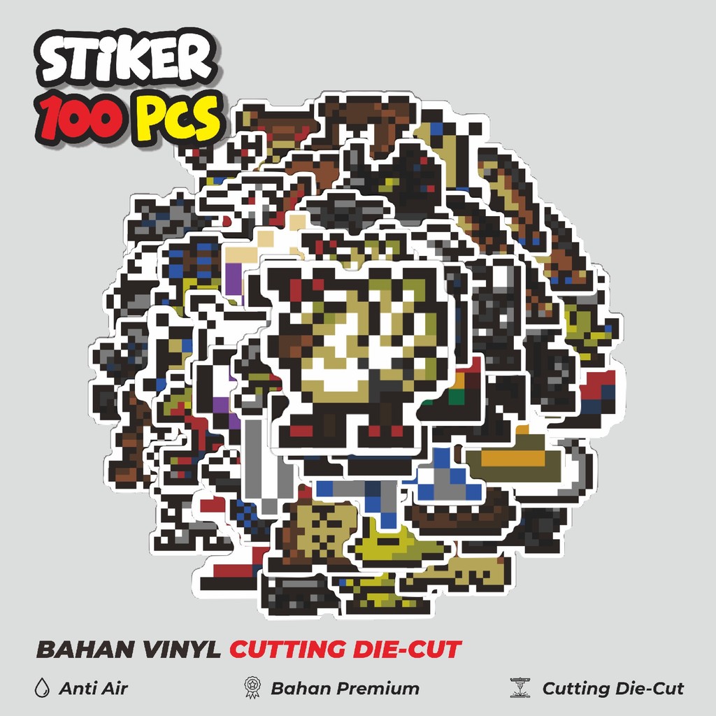 

Terbaru! 50 pcs Stiker Pixel Digimon V63 Dekorasi Lucu Kreatif untuk Notebook, Skateboard, HP