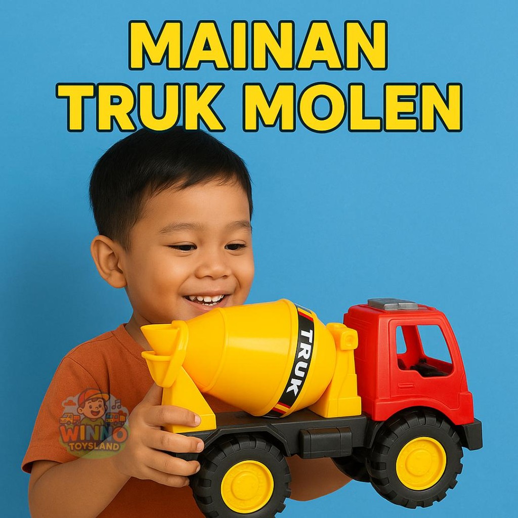 WINNO TOYSLAND Mobil Truk Mixer Molen Mainan Anak Laki Perempuan Original Gratis Ongkir COD