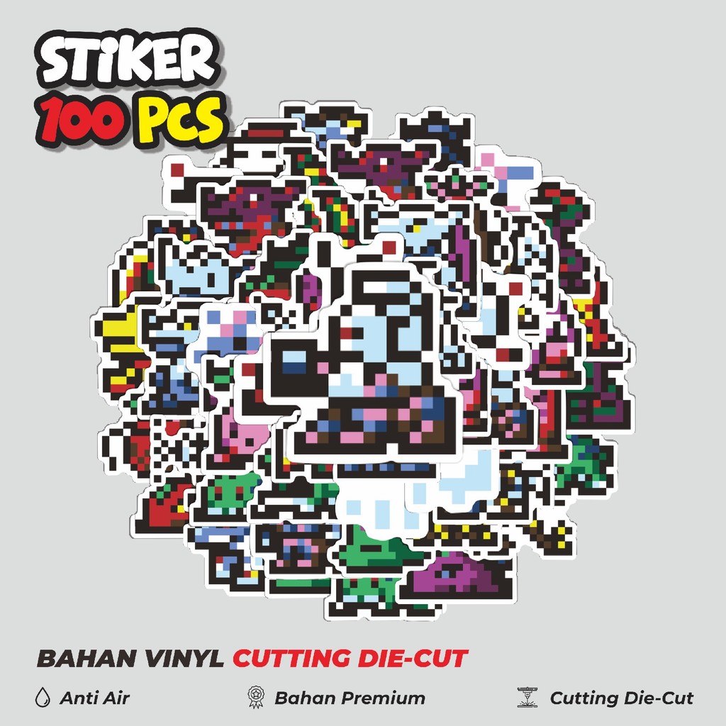 

Terbaru! 50 pcs Stiker Pixel Digimon V23 Dekorasi Lucu Kreatif untuk Notebook, Skateboard, HP