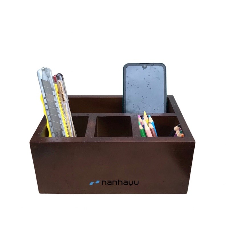 

ARFSHOP Nanhayu Pena - Tempat Pensil Dan Pulpen Kayu Minimalis Warna Walnut