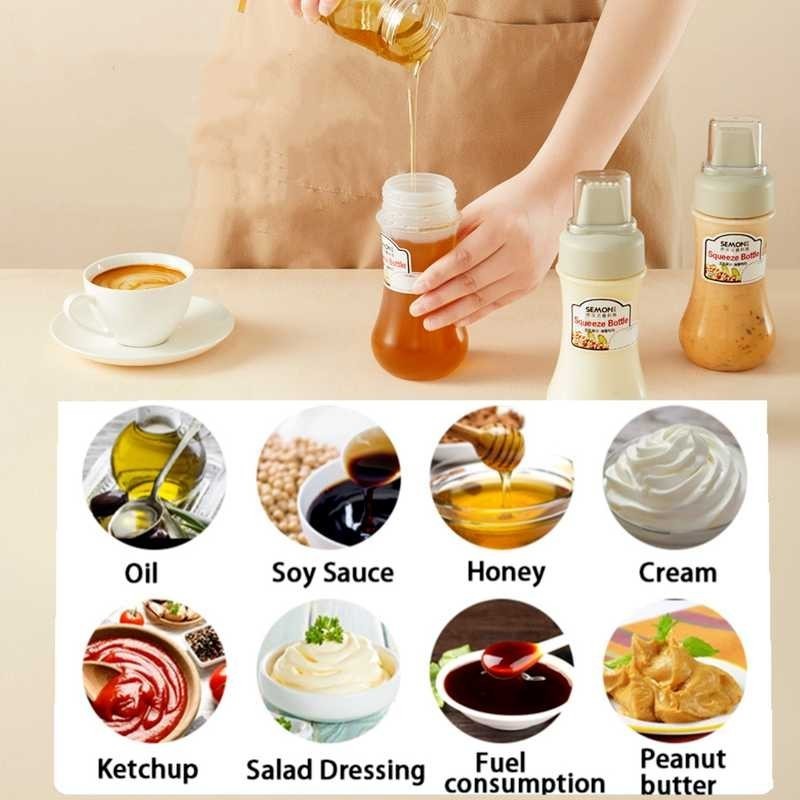 

VERDOSTR SEMON Botol Saus Kecap Squeeze Ketchup Bottle 5 Hole 280ml - ST5