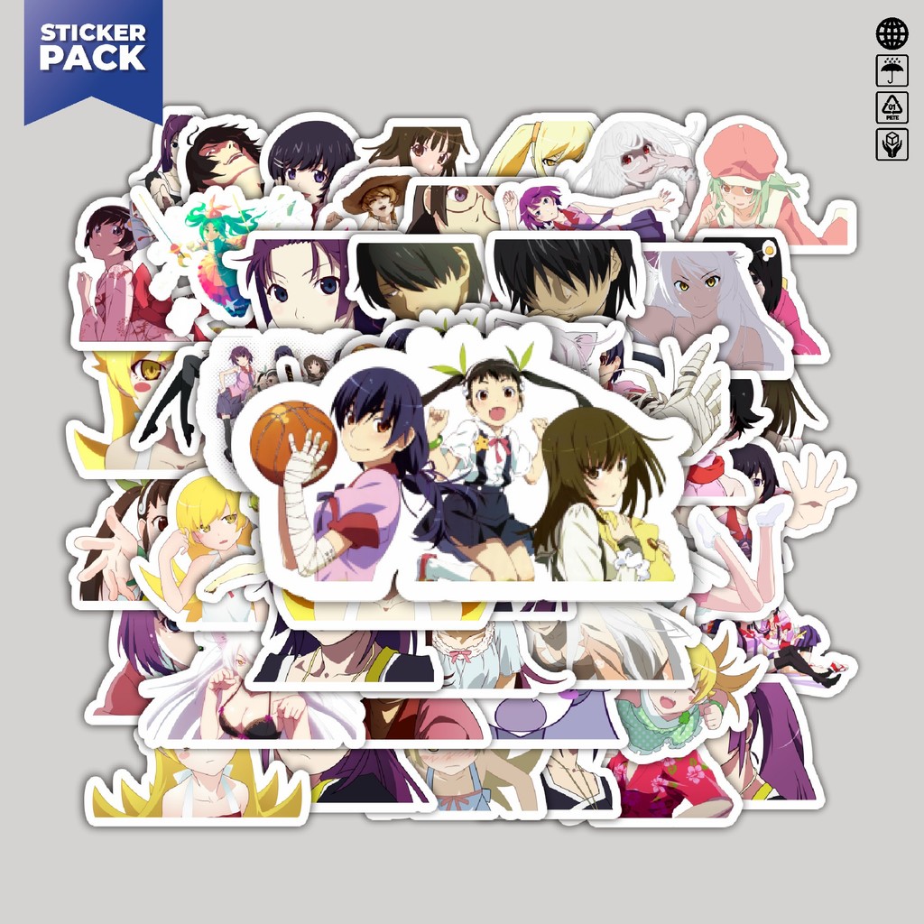 

[100PCS]Stiker Pack Stiker Game Series Monogatari Karakter Mix 1 Aesthetic Vinyl Anti Air Dekorasi Sticker Laptop Buku Journal Koper Helm Casing HP Gitar Helm Skateboard