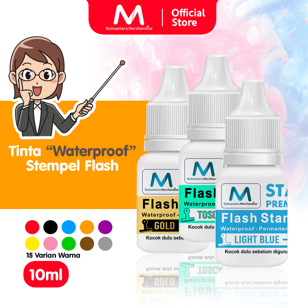 

Tinta Stempel 10ML / Tinta Refill Stempel Nilai Guru / Tinta Stamp Waterproof Premium High Quality