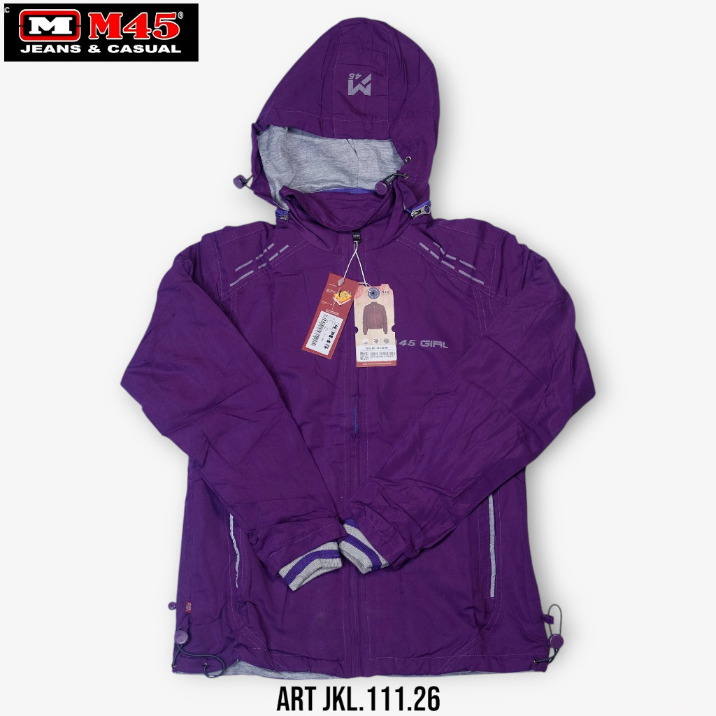 Jaket Parasut Wanita Warna Ungu - JKL.111.26 Brand M45 Original