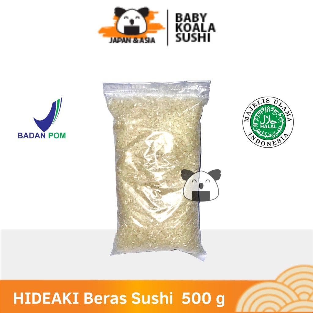 

HIDEAKI Beras Sushi Premium 500 g │ Japonica Rice for Kimbab