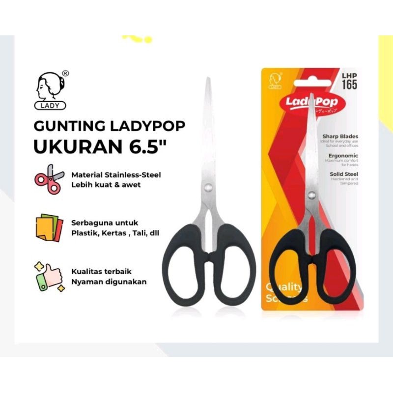 

Gunting tanggung/scissors Lady Pop LHP-165 ( 1pcs )