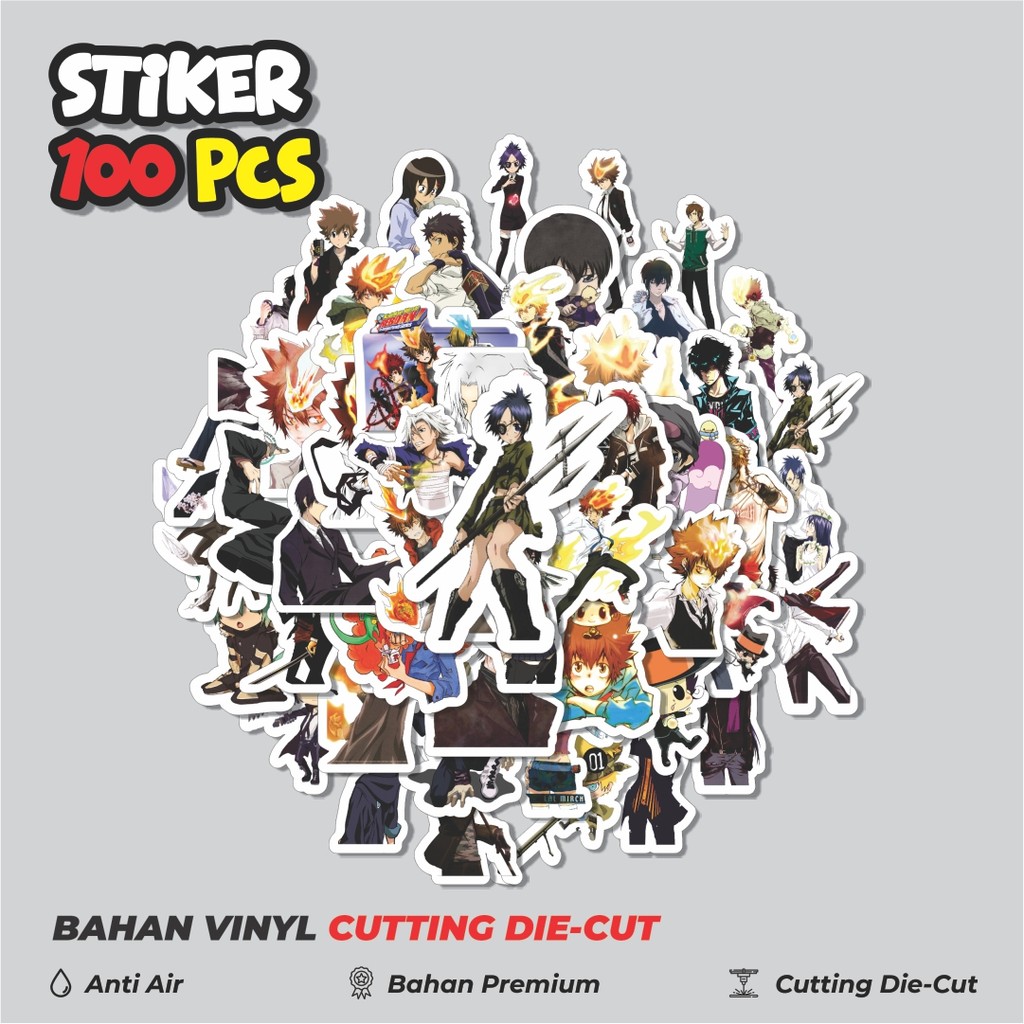 

Terbaru! 50 pcs Stiker Anime Series Reborn Karakter Mix 3 Dekorasi Lucu Kreatif untuk Notebook, Skateboard, HP