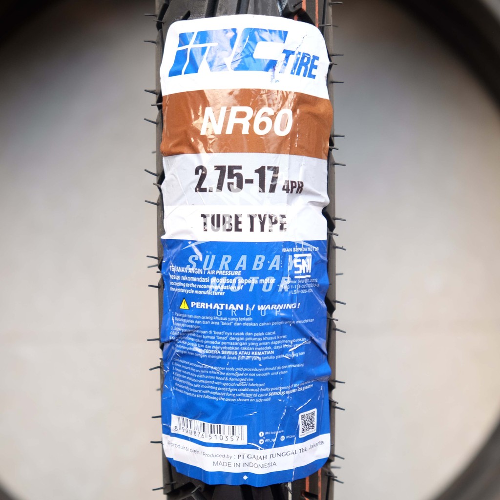 Ban Luar IRC 275-17 NR60 Batik Supra Belakang Sepeda Motor