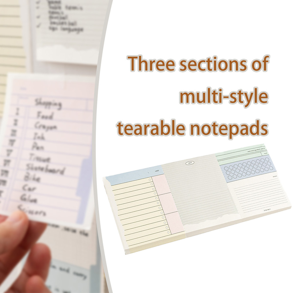 

[Kreatif Tempel] Notepad Warna Pastel/Format Tiga Segmen untuk Dokumentasi Instagramable