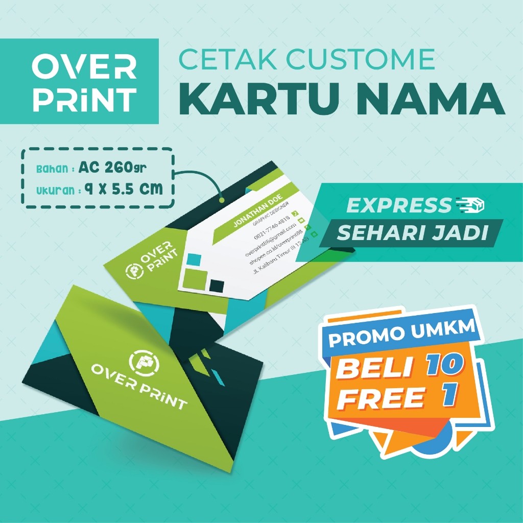 

SAMEDAY - EXPRESS - Kartu Nama / Bussiness Card AC 260, TERMURAH, INSTANT 1 HARI JADI