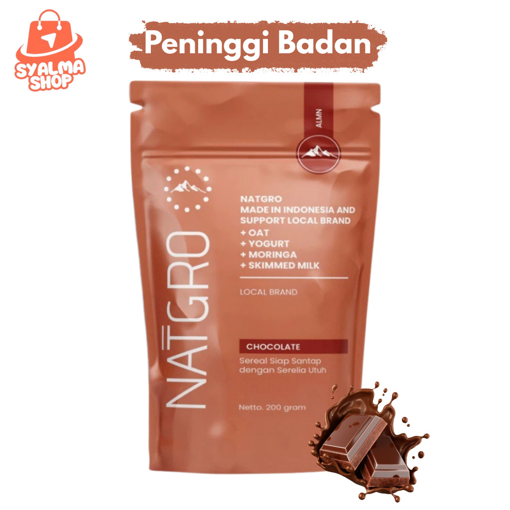 

Alamon Natgro Susu Peninggi Badan Alami Tinggi Kalsium rasa Coklat Vanilla