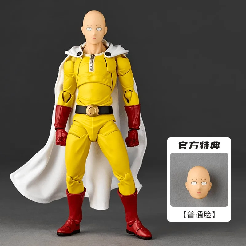 

NEW China Version One Punch Man Saitama Amazing Yamaguchi Revoltech Saitama with A Classic Face Room Decoration Toy Gift Boy