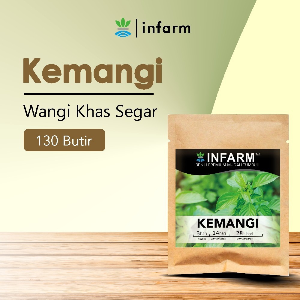 INFARM - Benih Bibit Biji Super Daun Kemangi Unggul Benih Premium Daya Tumbuh Tinggi Cepat Berkecamb