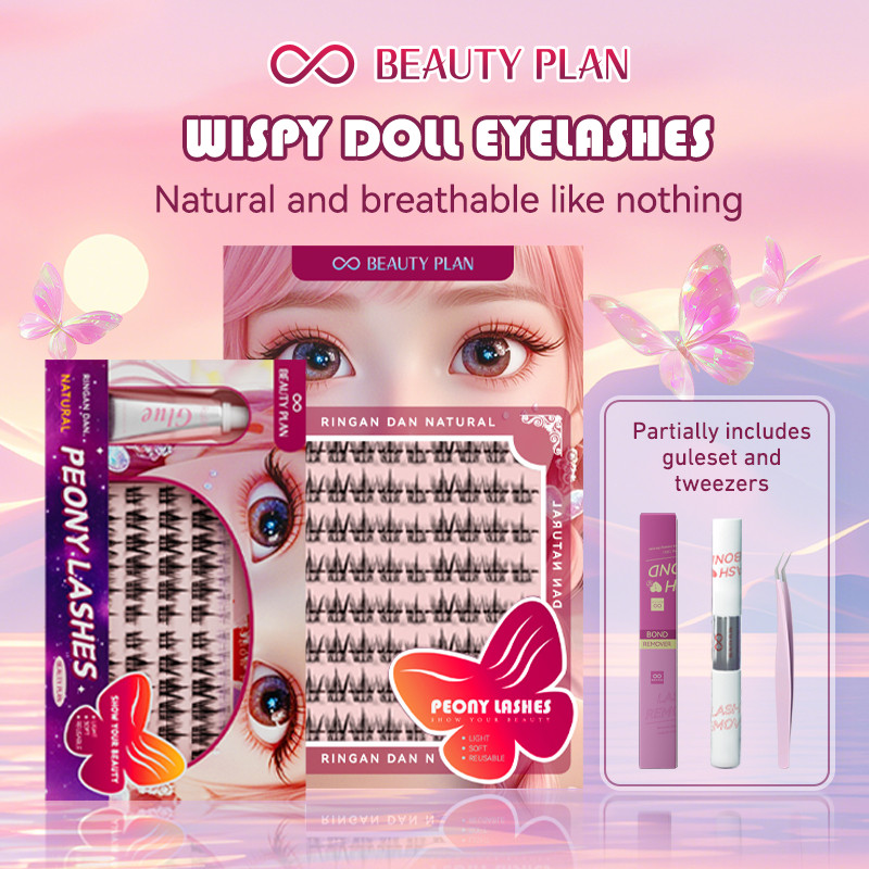 BEAUTY PLAN Bulu Mata Seri Peony Individual Lashes Bulu Mata Palsu Bulu Mata Palsu Super Natural D C