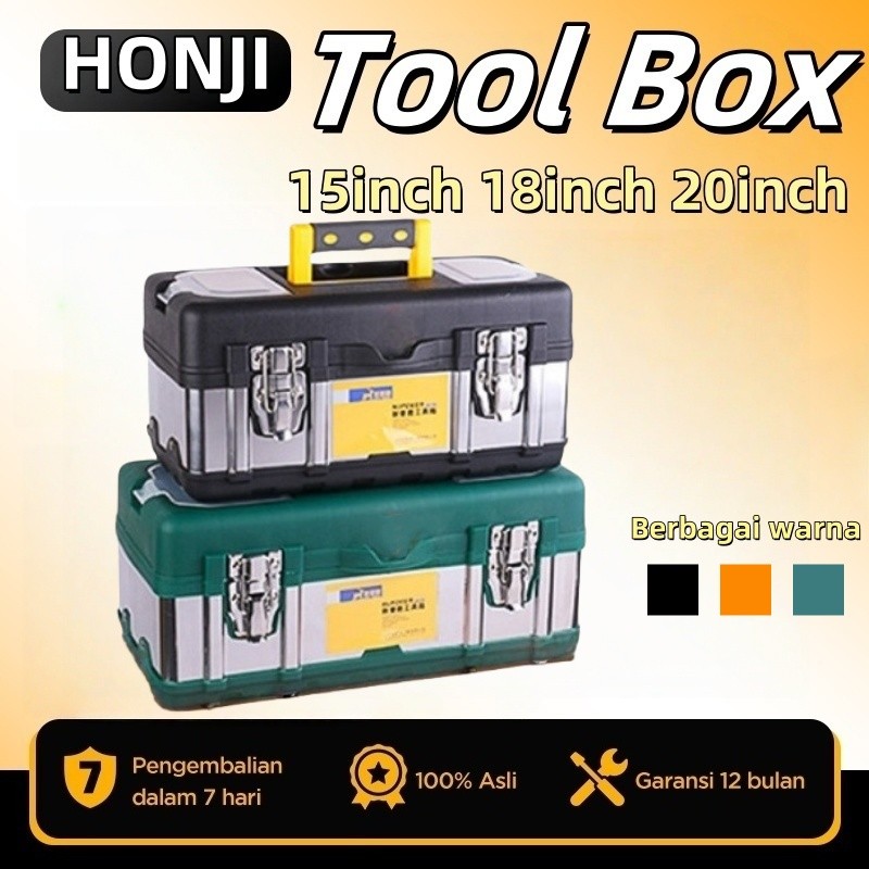 Tool Box Besar / Kotak Alat Besar 20 Inci / Kotak Alat Portabel / Kotak Alat Bengkel / Baja / PP