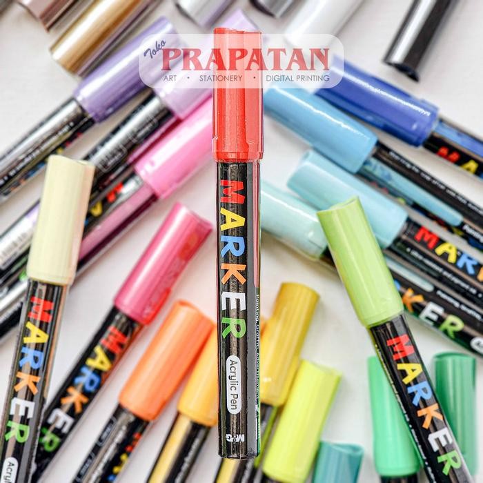 

TERLARIS! M&G Acrylic Marker 2mm | Acrylic Pen | Spidol Akrilik - 100 WHITE