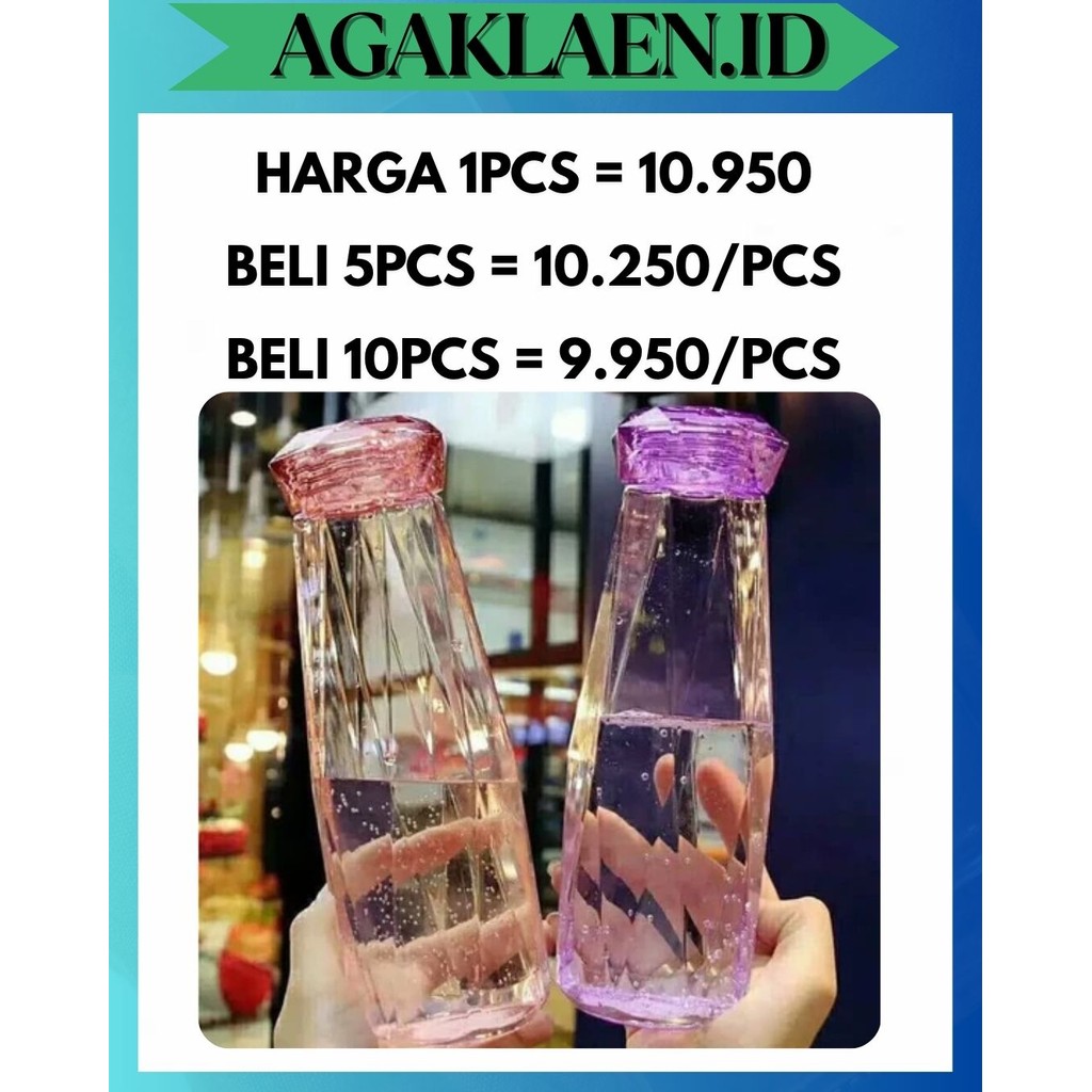 AL BOTOL MINUM KACA DIAMOND CRYSTAL / KRISTAL TUMBLER GLASS COLORFUL
