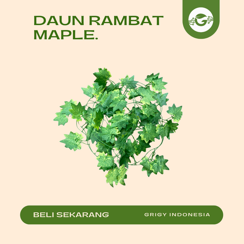 DAUN RAMBAT MAPLE SINTETIS 2 M / DAUN SINTETIS