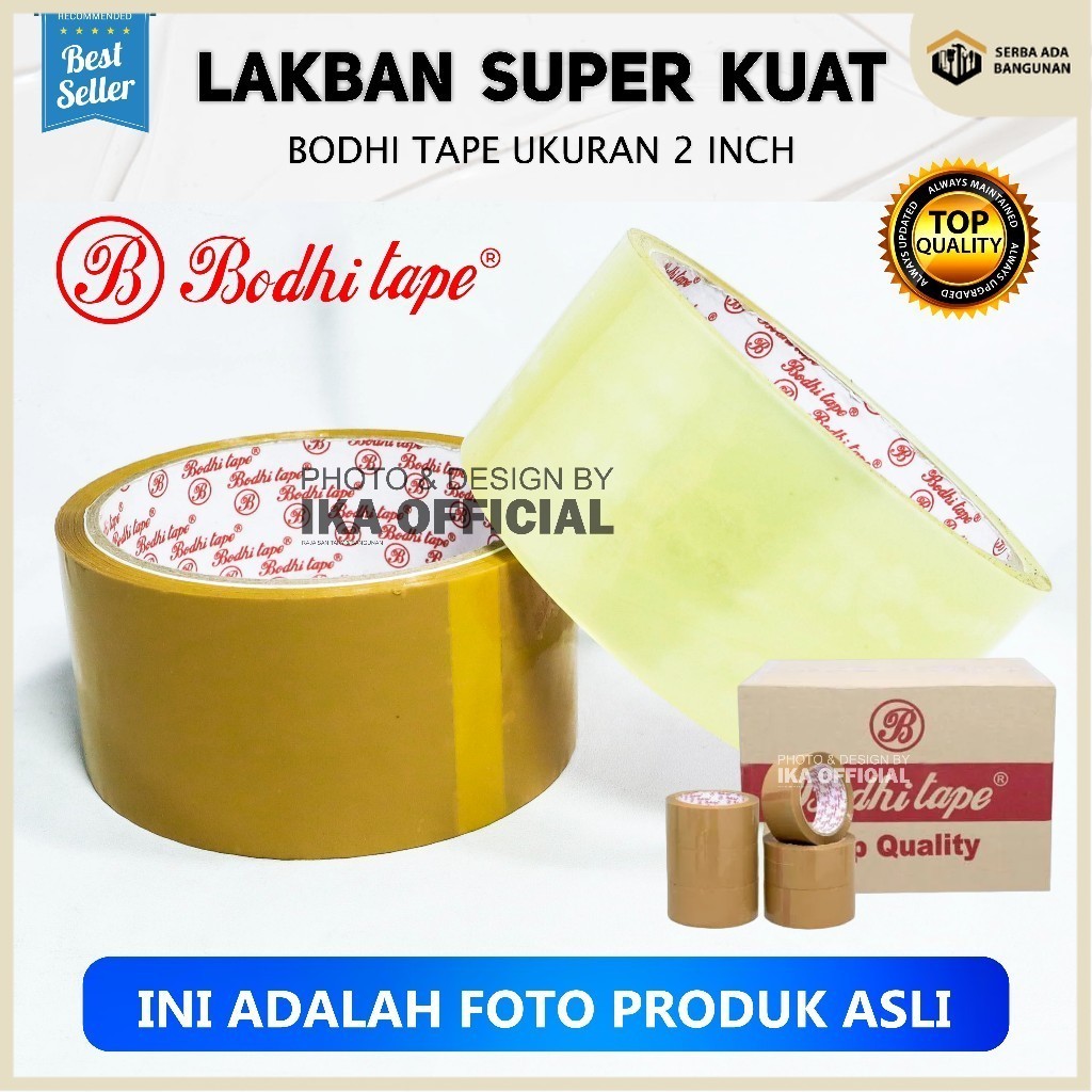 

SAB LAKBAN BODY TAPE BENING COKLAT TRANSPARAN 2 INCH TEBAL / PLASTER SOLATIP ISOLASI LEM