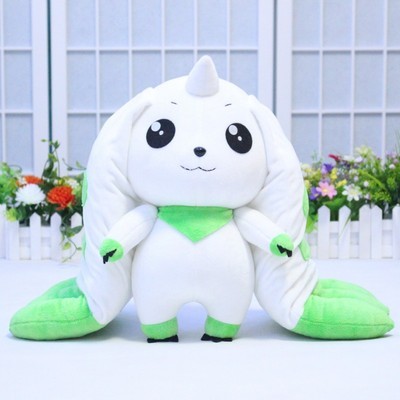 Japan Cartoon Digital Monster cartoon character White Lopmon Lopmon X Plush toys  Children's birthda