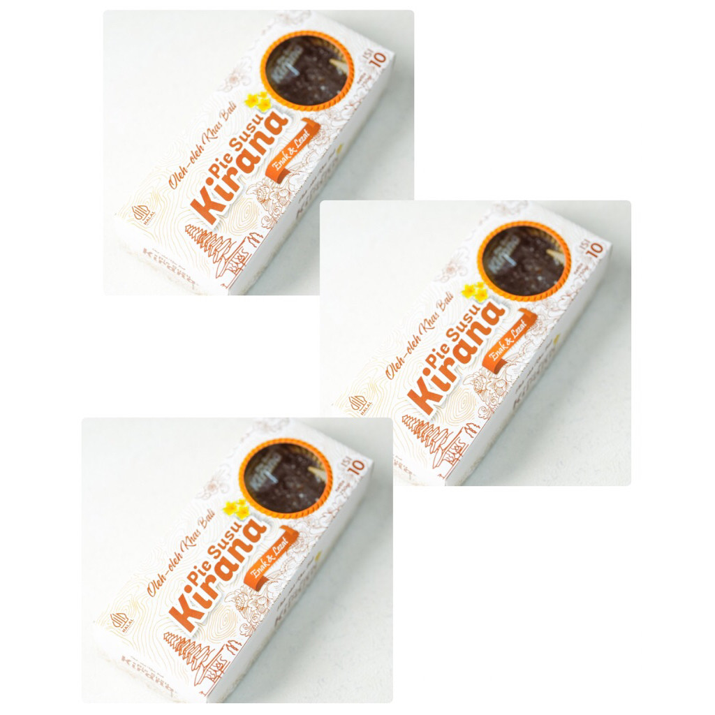 

Paket 3 box PIE SUSU KIRANA rasa ORIGINAL (kemasan 10pcs) | Pie Susu Bali | Oleh-oleh Khas Bali