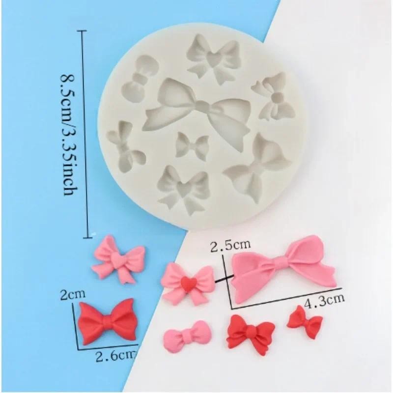 

1PC Bow Cake Silicone Mold Chocolate Bow Mold Cake Mousse Silicone Mold Plaster Decoration Tools