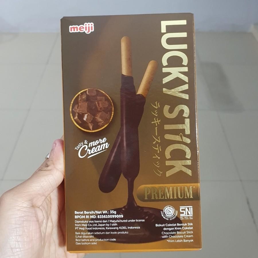 

Meiji Lucky Stick Premium 35gr Biscuit Stik Rasa Coklat / Stroberi