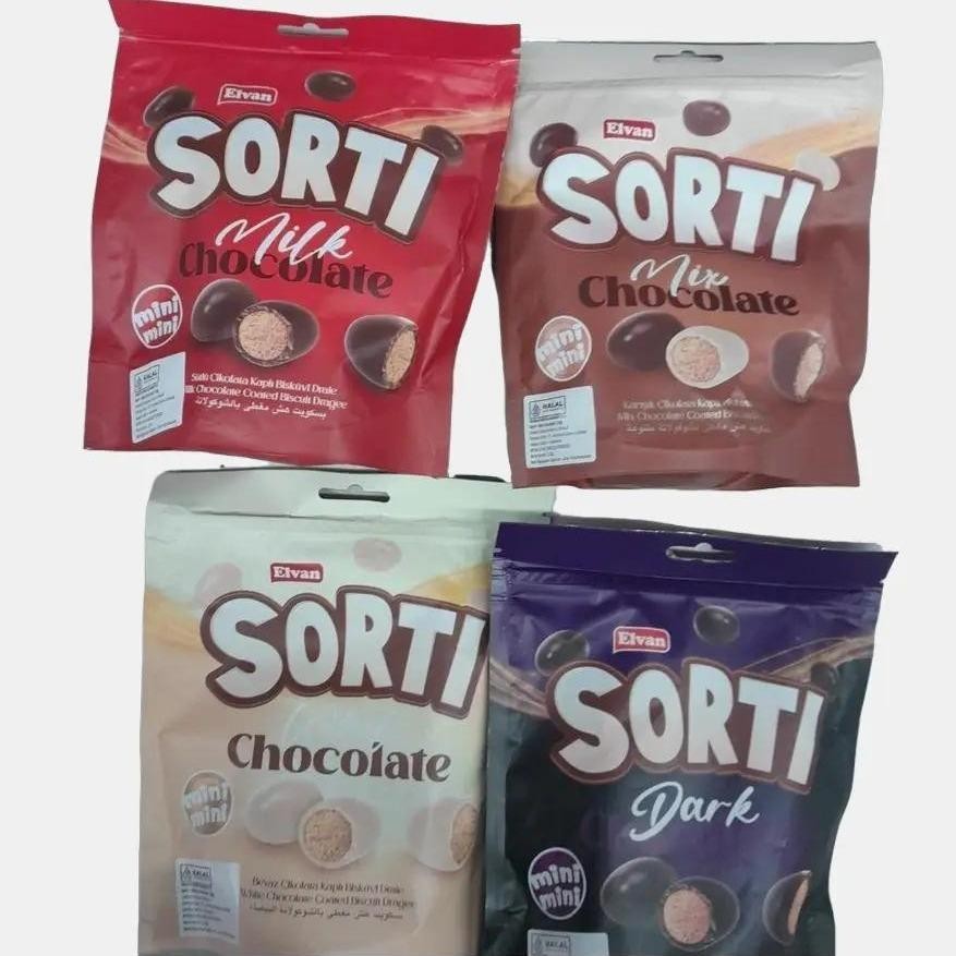 

Elvan Sorti Coklat Biscuit Import 120gr Rasa MILK CHOCOLATE / DARK CHOCOLATE / WHITE CHOCOLATE / MIX CHOCOLATE