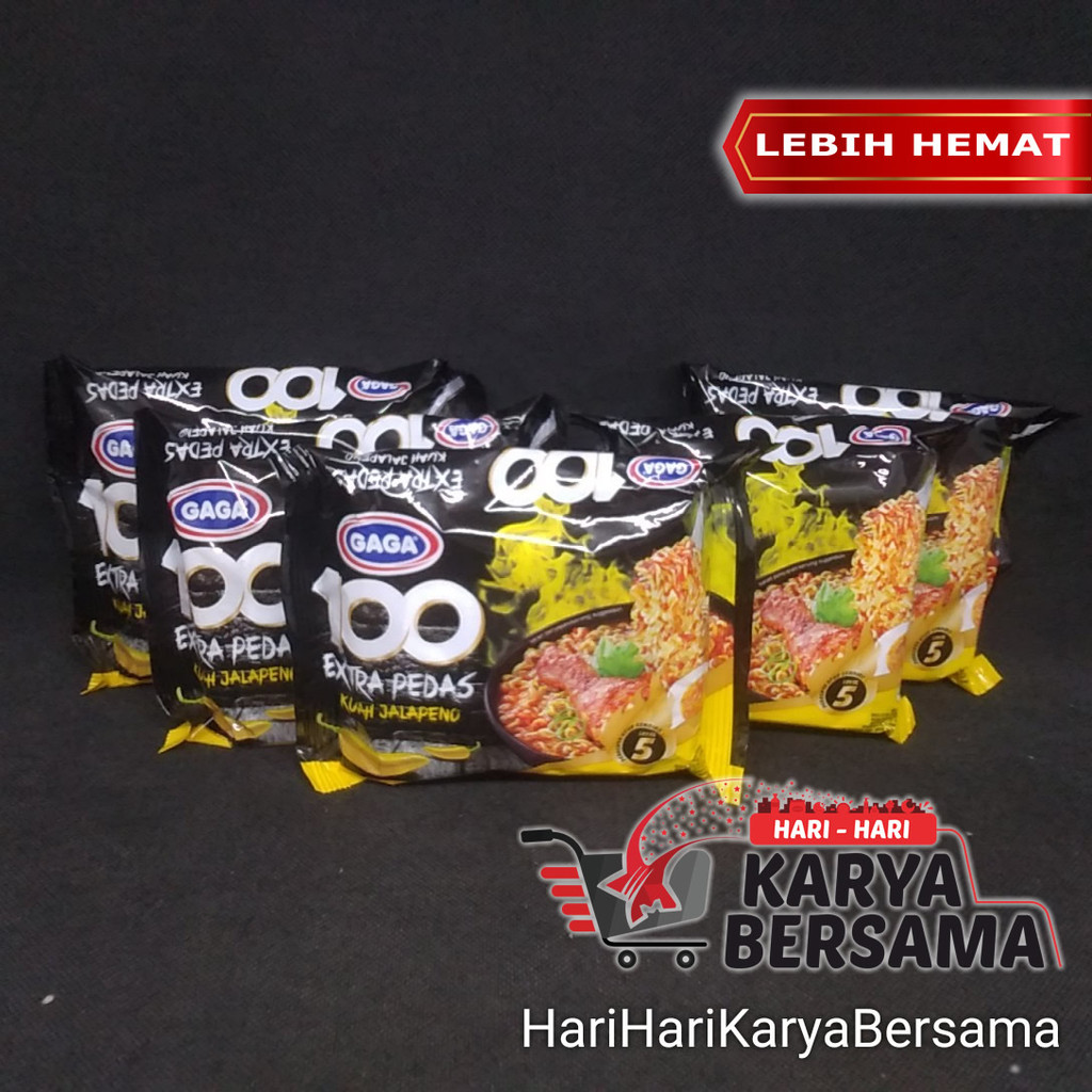 

MAKANAN MI INSTAN MIE GAGA 100 KUAH RASA EXTRA PEDAS JALAPENO PACK 5'S X 75GR