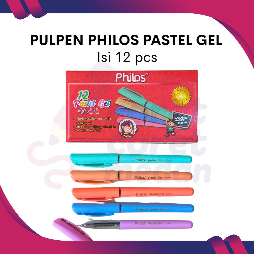 

PULPEN GEL PHILOS PASTEL GEL BEST SELLER