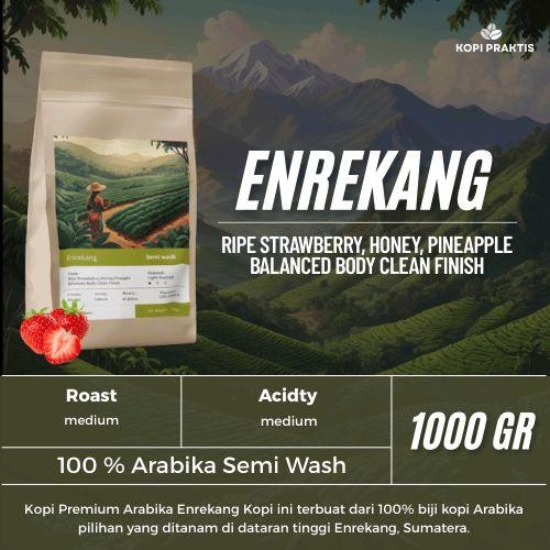 

ROASTED BEANS ARABIKA SEMI WASH ENREKANG 1000 GR | 1 KG | BIJI KOPI SANGRAI | Coffee - GILING HALUS