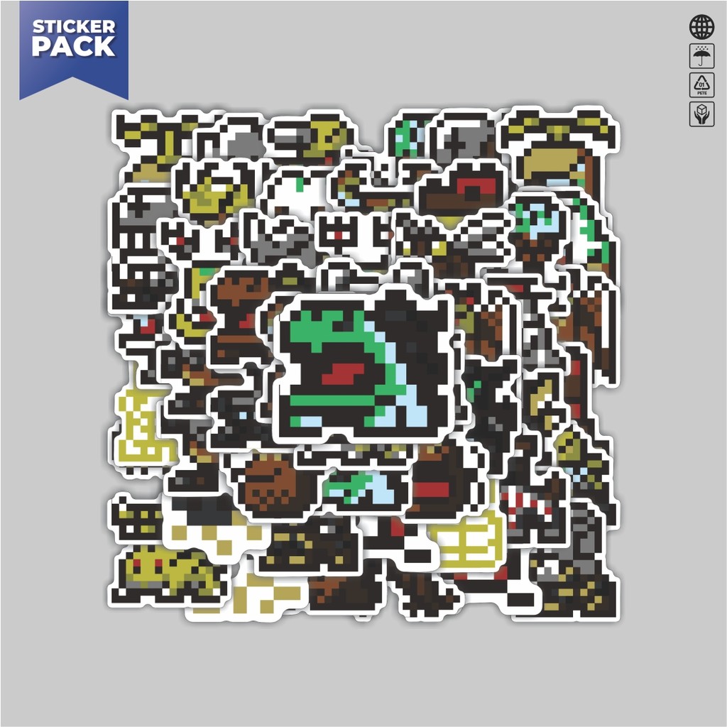 

[100PCS]Stiker Pack Stiker Pixel Digimon V41 Aesthetic Vinyl Anti Air Dekorasi Sticker Laptop Buku Journal Koper Helm Casing HP Gitar Helm Skateboard