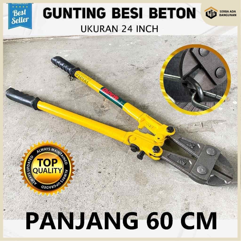 SAB Gunting Besi Beton 24" | Pemotong Rantai Kawat 600mm | Bolt Cutter 24 / Bolt Cutter 24inch - Gun