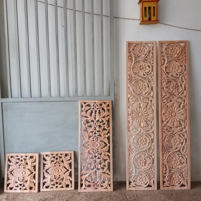 Ornamen Ukir Ukiran Kayu Loster Kusen Pintu Jendela Boven Lisplang - IRK