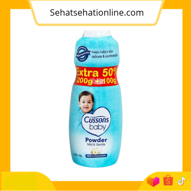 Cusson Baby Powder 200g Blue Cocok untuk digunakan setelah mandi atau mengganti popok
