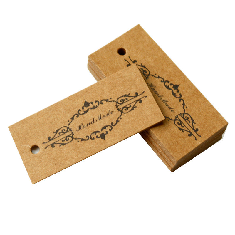 

50Pcs Retro Lace Handmade Tags For Pendant Gift Box Baking Paper Hang Tags For Gift Decorative Swing Label Wishes Card