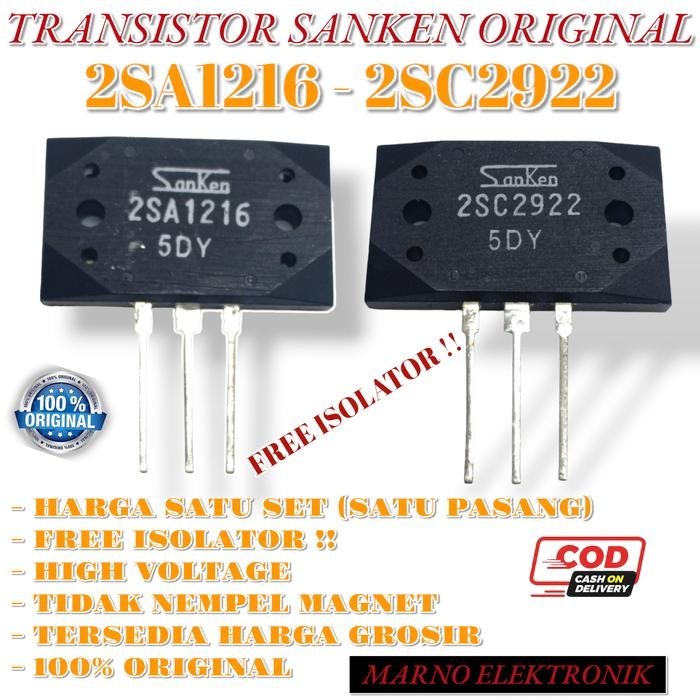 TR TRANSISTOR SANKEN 5DY 2SC2922 2SA1216 2 SC 2922 SA 1216
